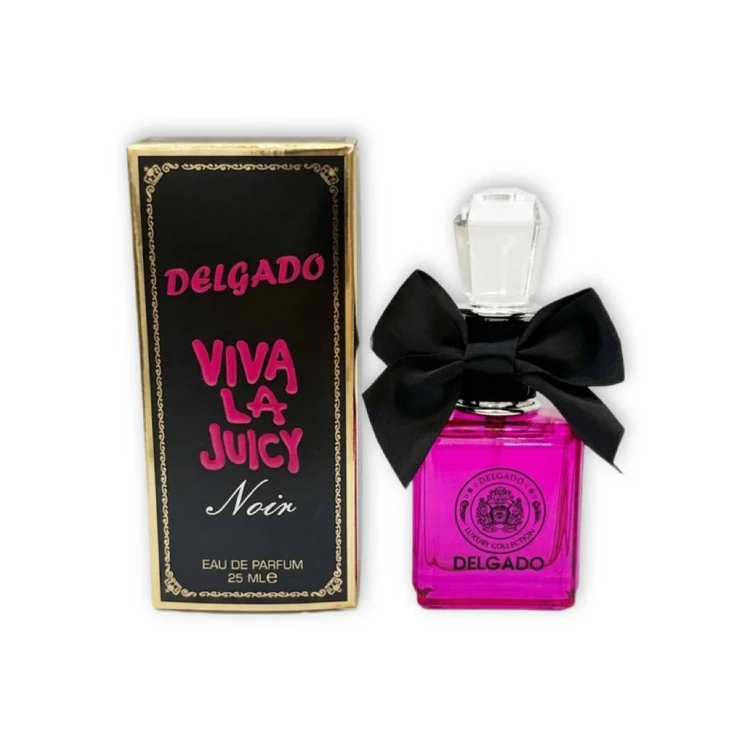 ادوپرفیوم مینیاتوری زنانه ویوا لا جویسی نویر دلگادو DELGADO مدل Viva La Juicy Noir حجم 25 میل