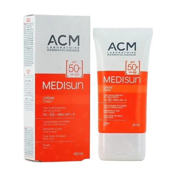 کرم ضد آفتاب مدیسان SPF50 ای سی ام حجم 40 میل