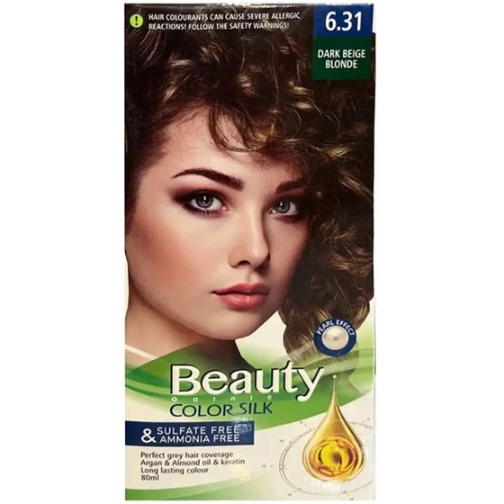 کیت رنگ مو زنانه فاقد سولفات و آمونیاک بیوتی شماره 6.31 رنگ DARK BEIGE BLONDE (بلوند بژ تیره ) حجم 80 میل