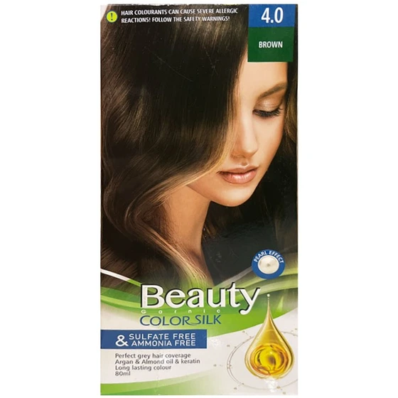 کیت رنگ مو زنانه فاقد سولفات و آمونیاک بیوتی شماره 4.0 رنگ BROWN (قهوه ای) حجم 80 میل