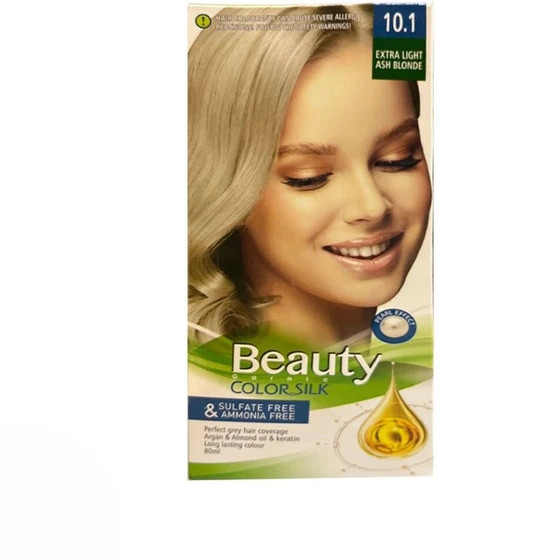 کیت رنگ مو زنانه فاقد سولفات و آمونیاک بیوتی شماره 10.1 رنگ EXTRA ASH BLONDE (بلوند خاکستری فوق العاده روشن) حجم 80میل