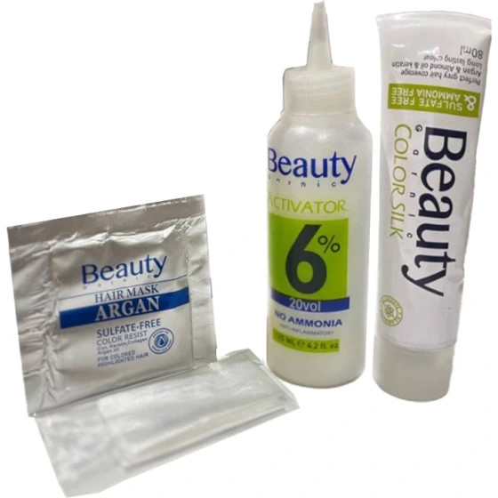 کیت رنگ مو زنانه فاقد سولفات و آمونیاک Maxx Deluxe سری Beauty Expert شماره 7.0 پایه رنگ بلوند حجم 80 میل