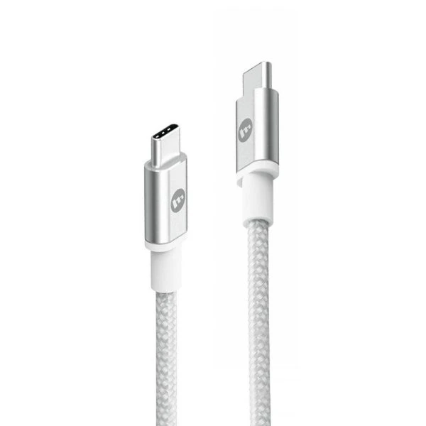کابل 2متری شارژ دوسر تایپ سی موفی MOPHIE USB-C TO USB-C 60W-سفید