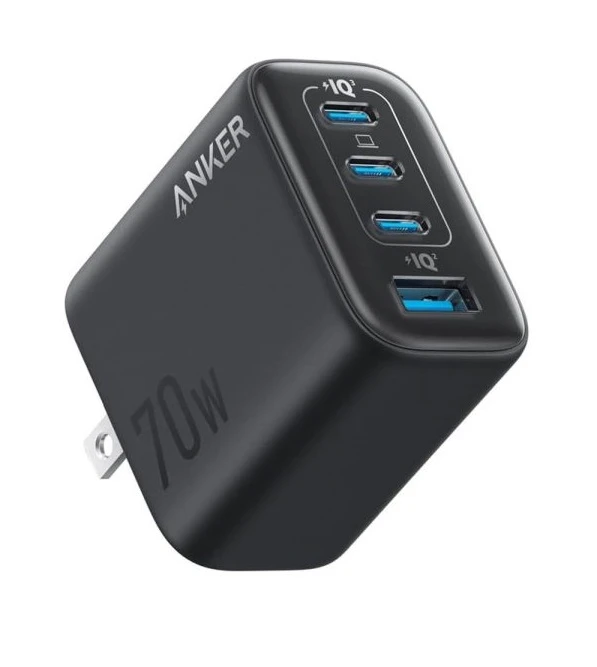 شارژر انکر ANKER Zolo Charger 4-Port 70W PD مدل A121C- مشکی